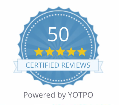 50 Certified Reviews Powered by YOTPO