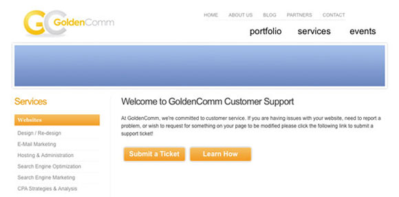 GoldenComm CSS Ticket System