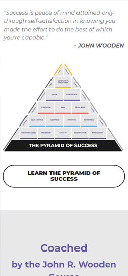 Screenshot of the John Wooden Pyramid of Success