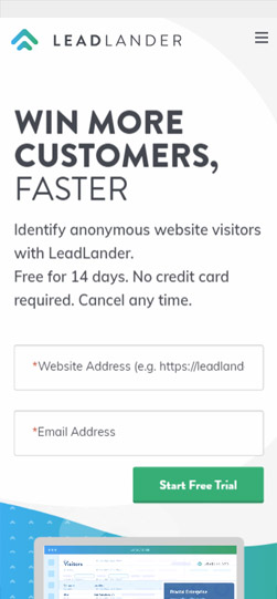 LeadLander Mobile Site