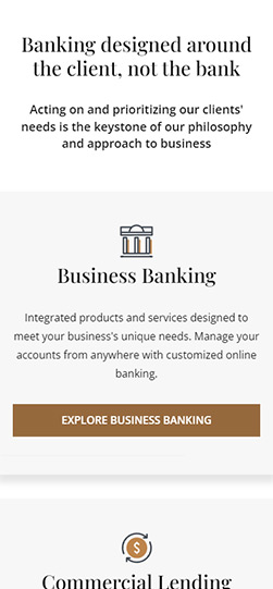 Partners Bank of California Responsive Web Design