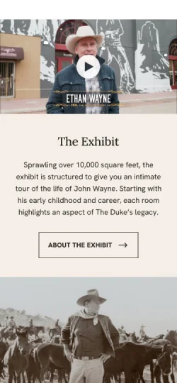 John Wayne American Experience Mobile