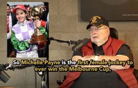 Larry talking about Michelle Payne