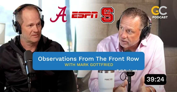 Observations for the front row - with mark gottfried.