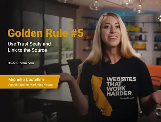 Golden Rule #5 - Use trust seal and link to the source