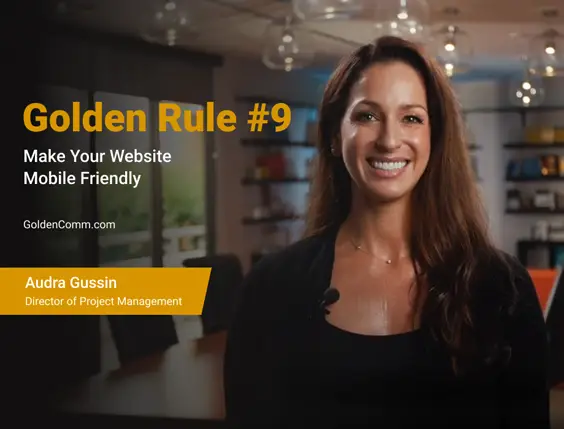 Golden Rule #9 - Make your website mobile friendly