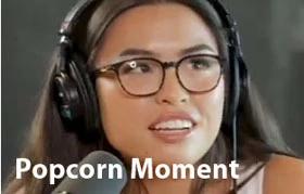 Haley discussing her Popcorn Moment