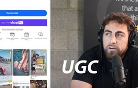 Man next to UGC logo