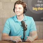 Brock Smiling at Podcast Studio